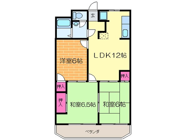 グランドハイツタカノの物件間取画像